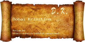 Dobai Krisztina névjegykártya