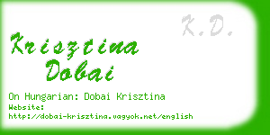 krisztina dobai business card